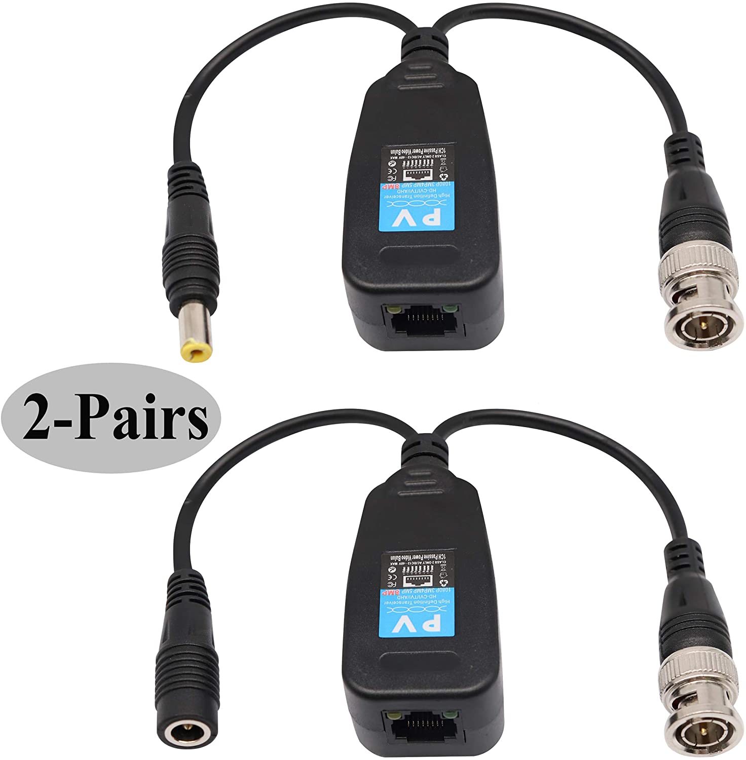 Video Balun RJ45 to BNC Transceiver Transmitter HD-CVI/TVI/AHD/CVBS
