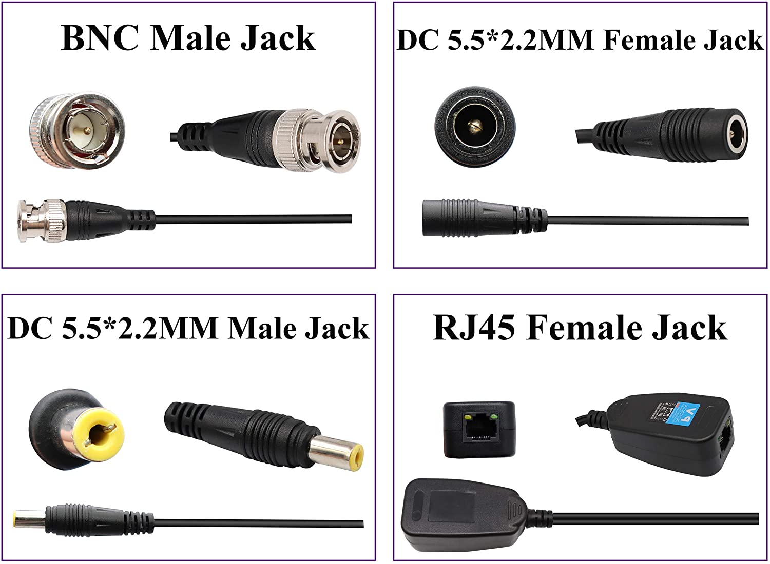Video Balun RJ45 to BNC Transceiver Transmitter HD-CVI/TVI/AHD/CVBS