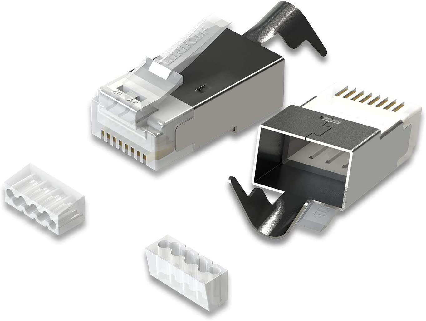 D-Link NPG-6A2MET502-50 RJ45 Connectors Cat6A Ethernet Shielded Modular Plugs