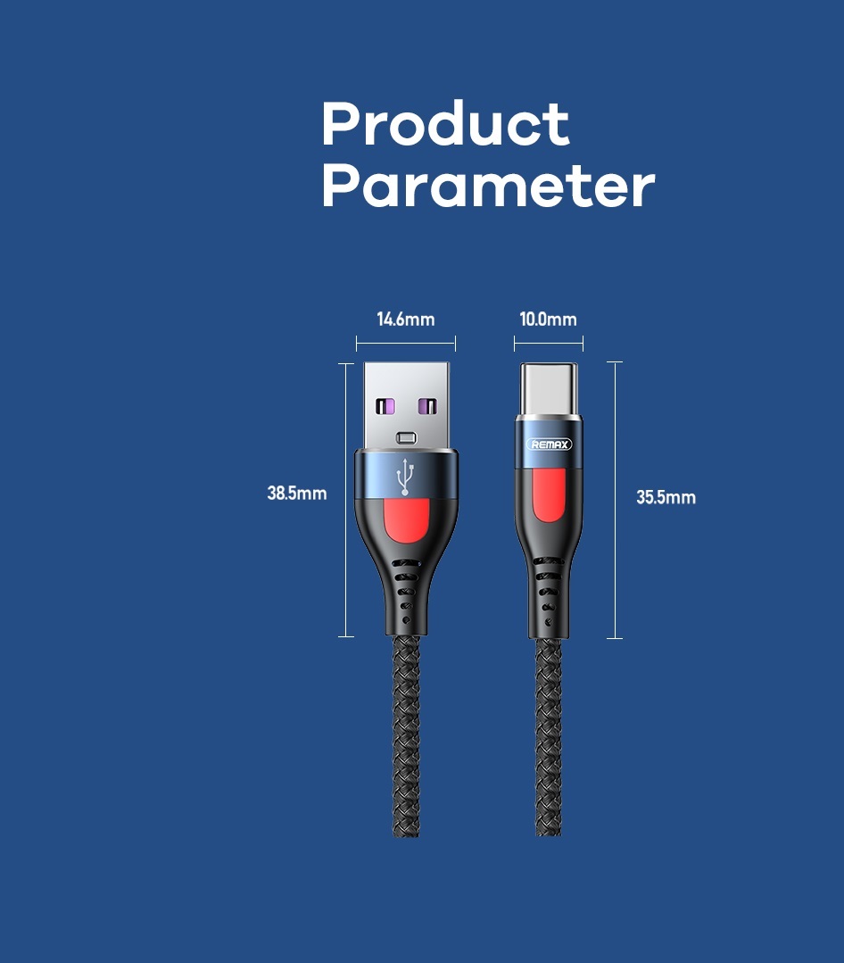 Remax RC-187C 100W Type-C to Type-C Fast Charging Data Cable