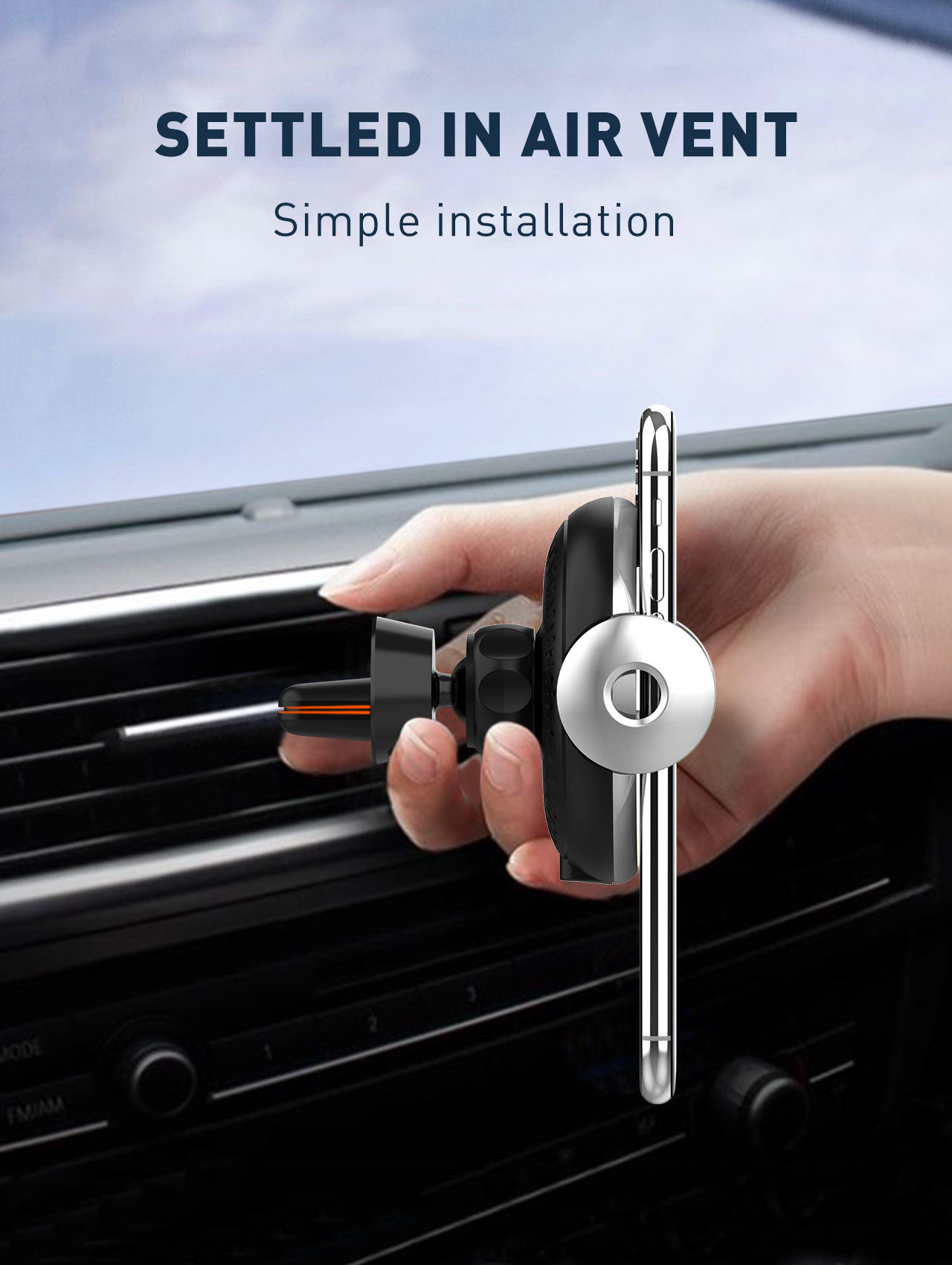 LDNIO Car Holder 10W Quick Charger Wireless Fast Car Charger Car Mobile Holder \\ MA02