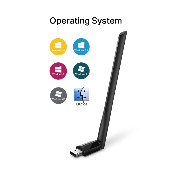 TP- Link AC600 High Gain Wireless Dual Band USB Adapter - Archer T2U Plus