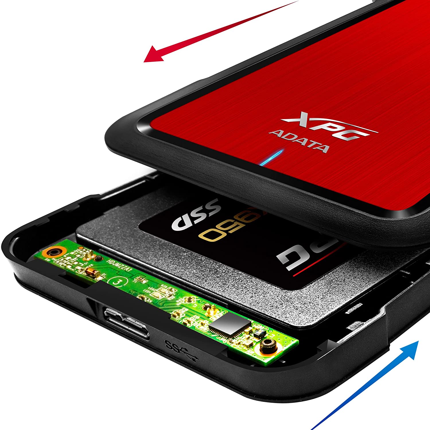 ADATA XPG Ex500 Tool-Free SATA Iii USB 3.1 External Enclosure For Hard Drive And Solid State Drive