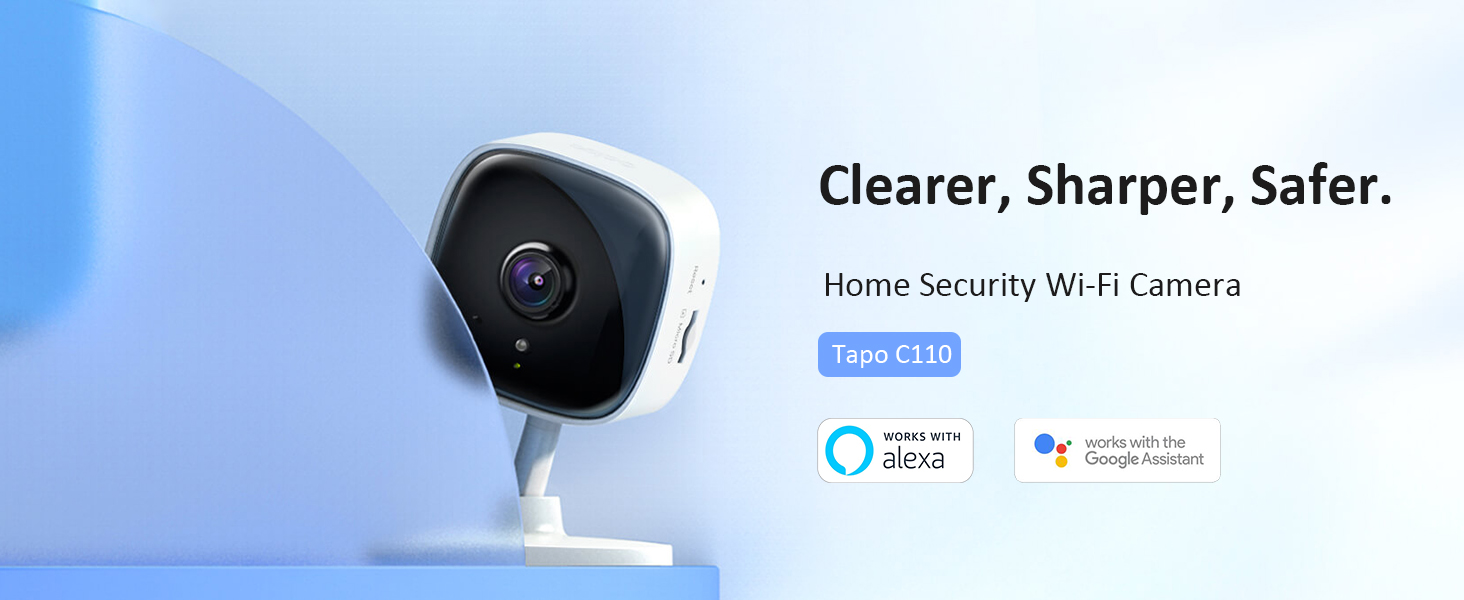 TP-Link Tapo C110 Mini Smart Security Camera Indoor 3MP 2-Way Audio Night Vision SD Storage
