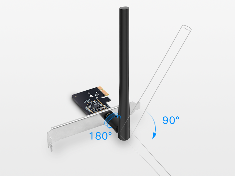 TP-Link Archer T2E AC600 PCIe WiFi Card Dual Band Wireless High-Gain Antenna