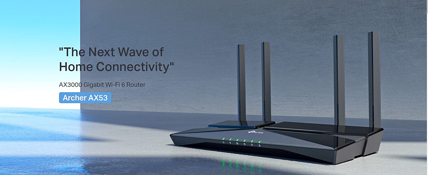 TP-Link Archer AX53 Wi-Fi 6 AX3000 Mbps Gigabit Dual Band OneMesh™ Dual-Core Compatible with Alexa