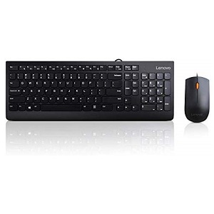 Lenovo 300 Wired Keyboard and Mouse Combo (Black)