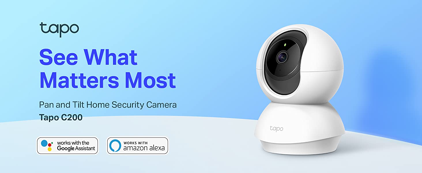 TP-Link Tapo C200 Smart Cam Pan Tilt Home WiFi Camera 1080p
