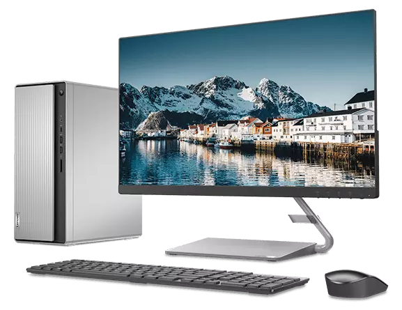 Lenovo Desktop IdeaCenter 5, i5-11400, 4GB , 1TB  , DVD RW, Intel UHD 750 Graphic Card , Wireless , Bluetooth , USB Keyboard, USB Mouse, Dos.