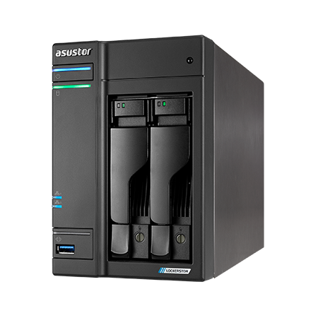 Asustor AS6602T  2 bay NAS Tower Intel J4125 4GB DDR4 ( upgrade to 8GB ) 2 port LAN 2.5G compatible with expansion unit