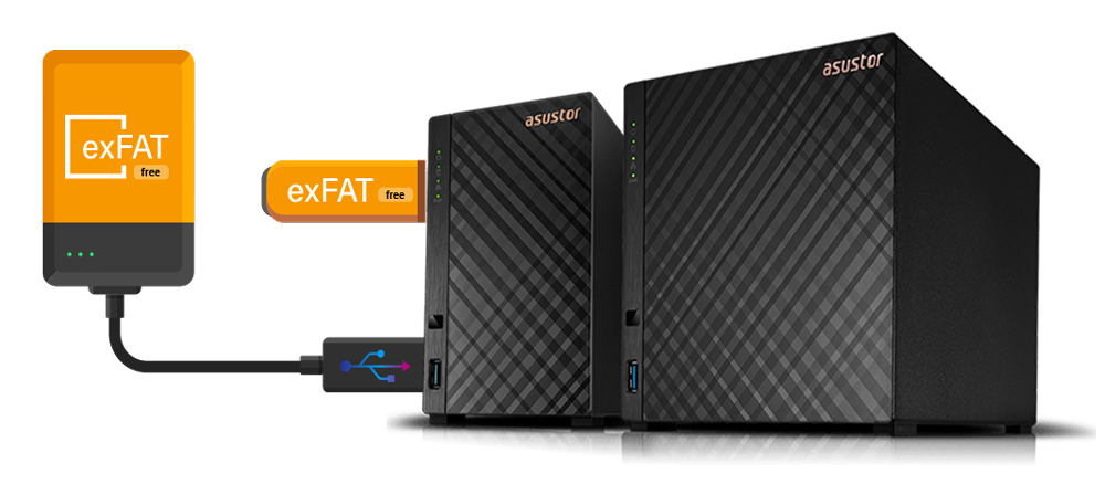 Asustor AS1104T 4 bay NAS Tower Realtek RTD1296 1GB DDR4 1 port LAN 2.5G compatible with Expansion Unit