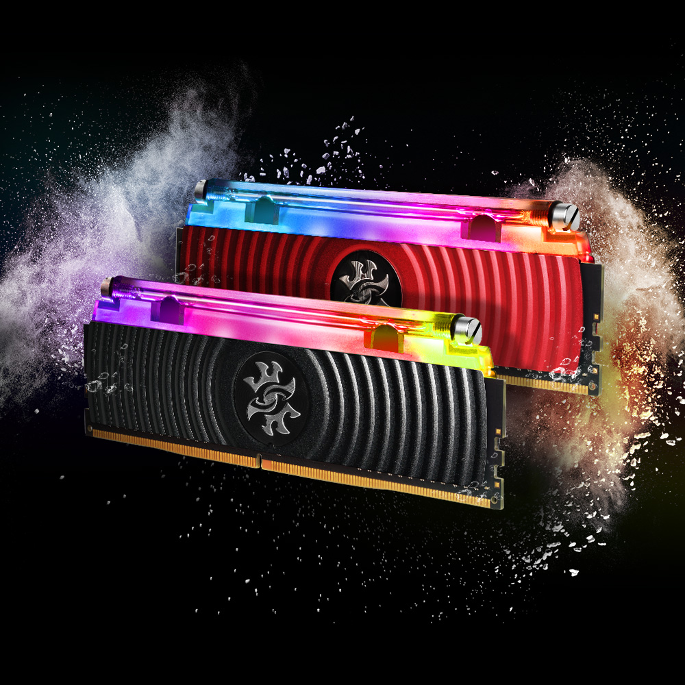 XPG SPECTRIX D80 RGB RED DDR4, 3200MHz, 16GB, Non-ECC, CL16, XMP MEMORY MODULE