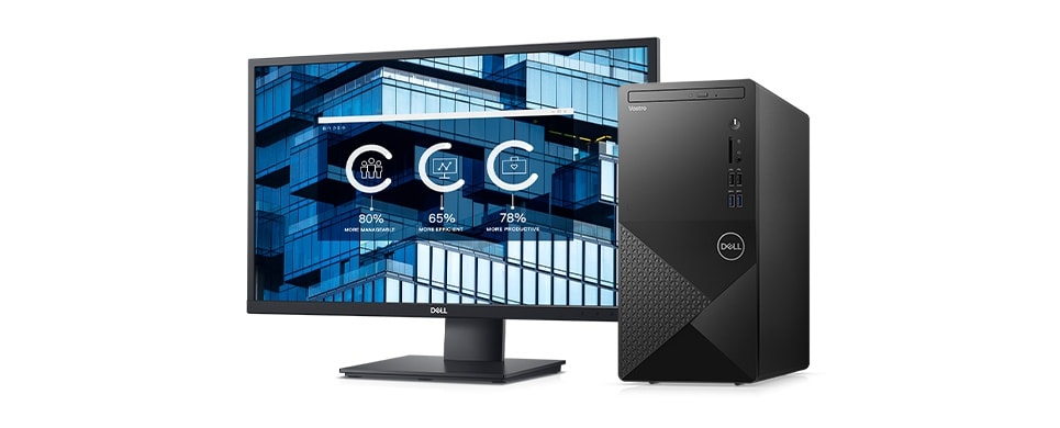 DELL-VOSTRO 3888-CORE I7-10700-8GB-1TB-INTEL UHD 630-DVDRW-WLAN +BT-KB-MOUSE