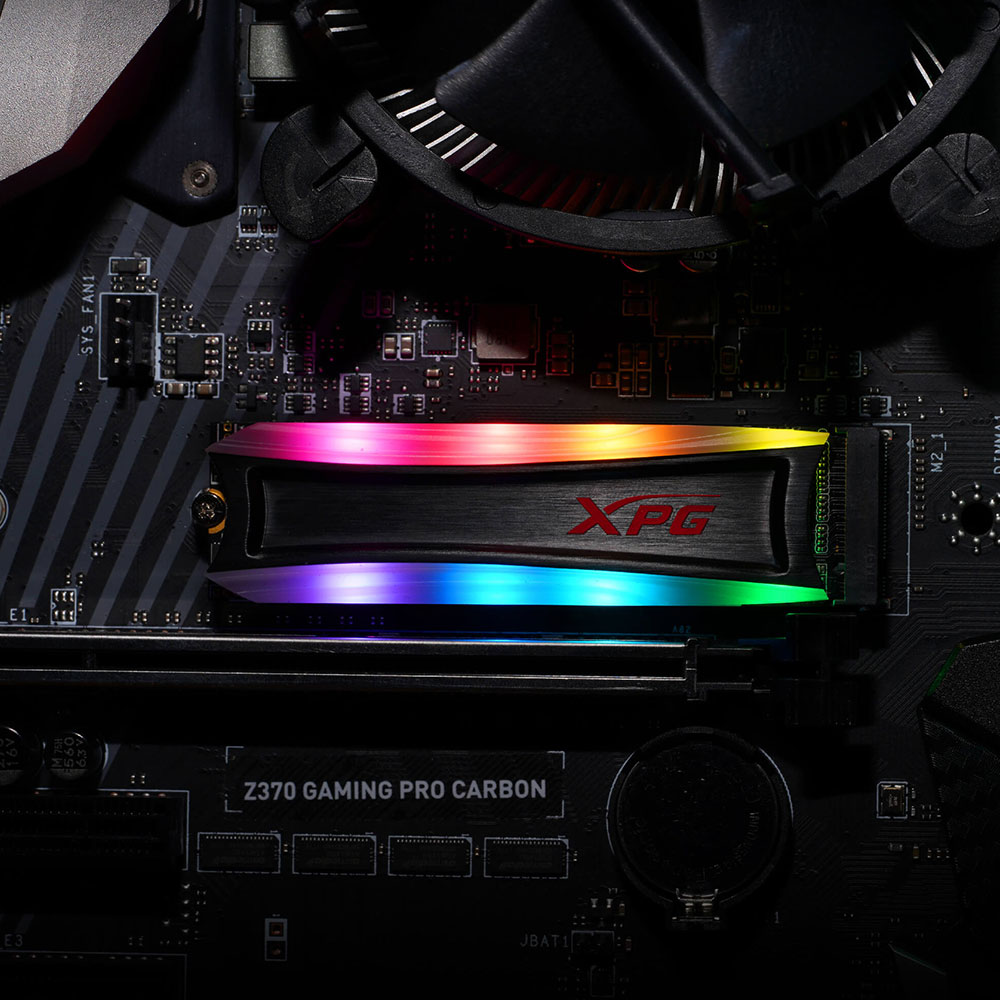 XPG S40G 256GB RGB 3D NAND PCIe Gen3x4 NVMe 1.3 M.2 2280 Internal SSD (AS40G-256GT-C)