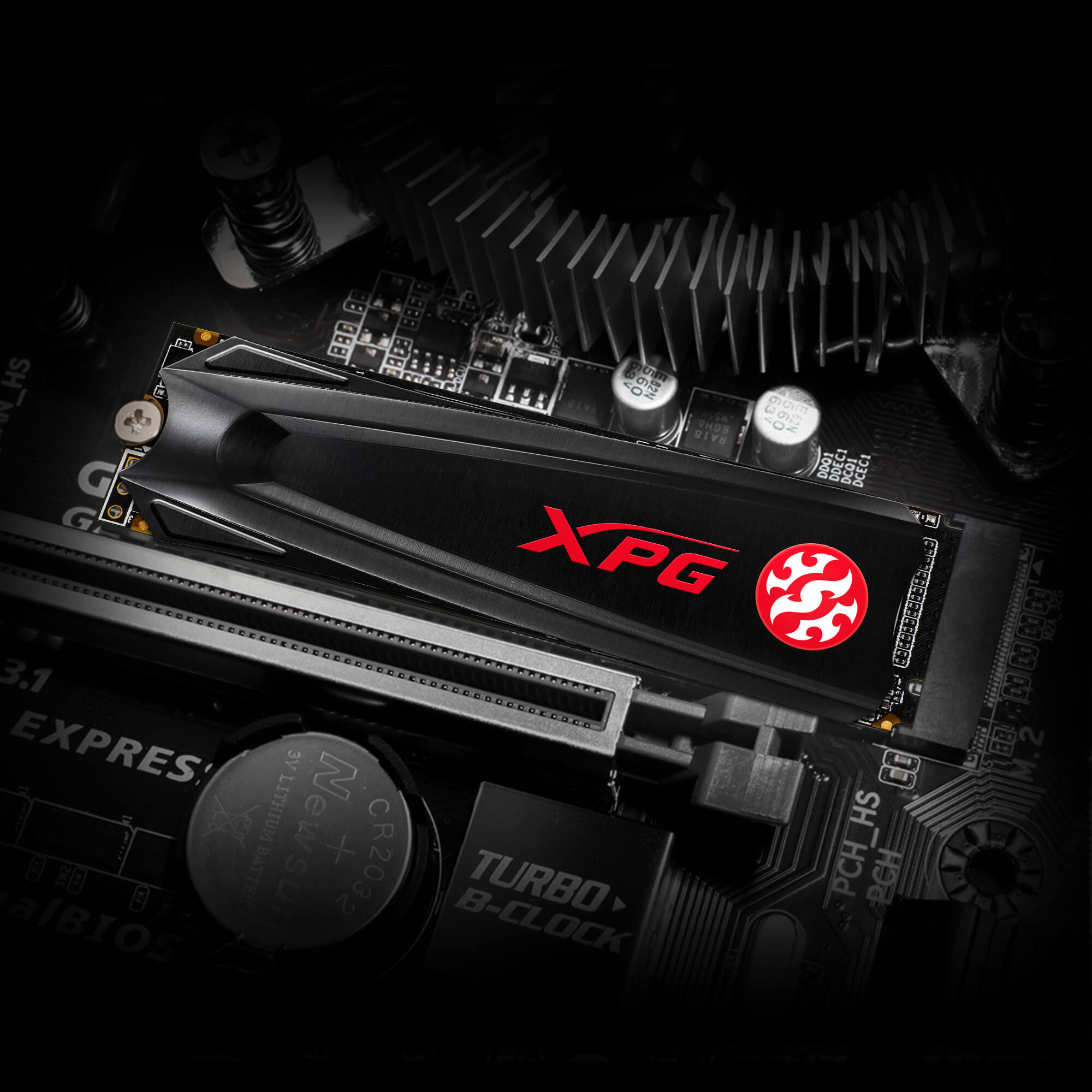 XPG Gammix S5 512GB PCIe 3D NAND PCIe Gen3x4 M.2 2280 NVMe 1.3 R/W up to 2100/1500MB/s SSD (AGAMMIXS5-512GT-C)