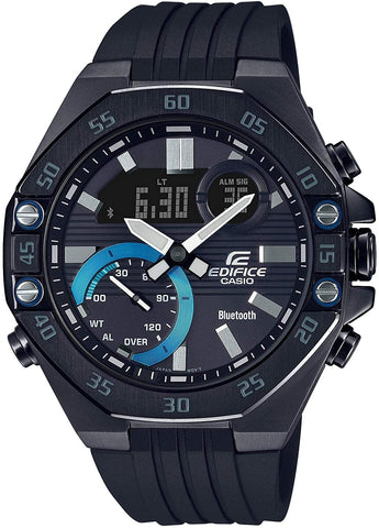 Casio EDIFICE Chronograph Men\'s Bluetooth Watch Black & Blue