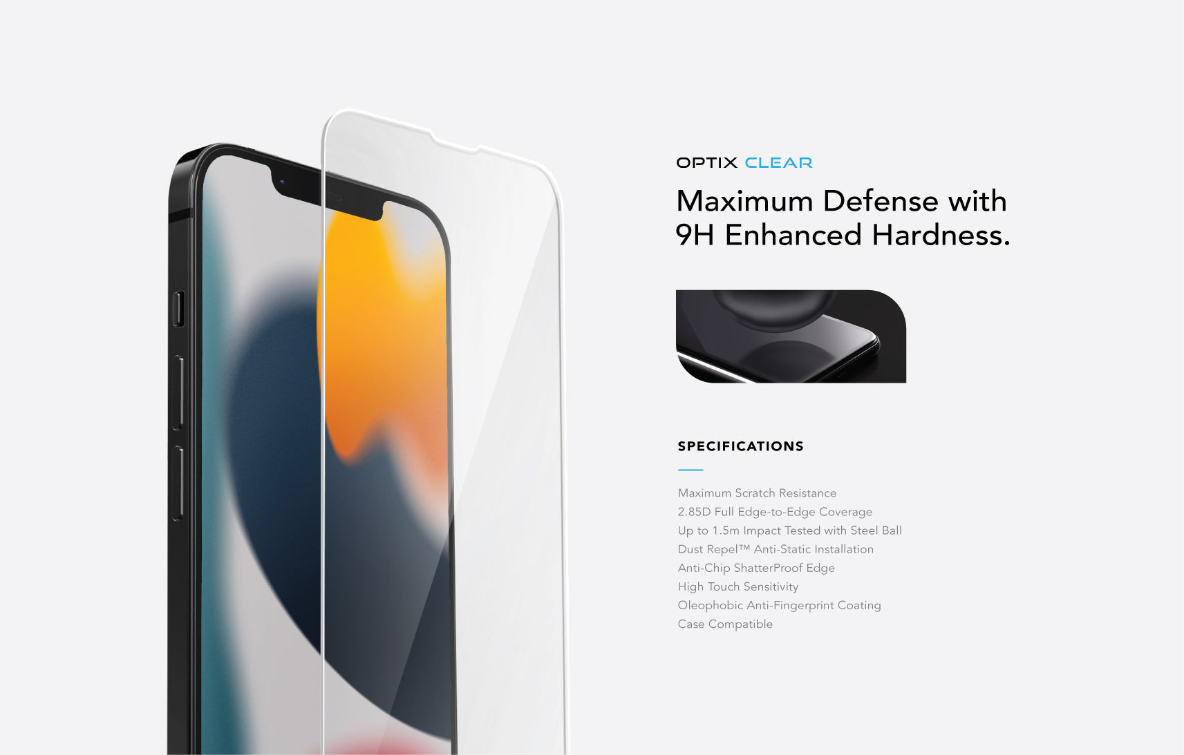UNIQ Optix Clear iPhone 13 Pro Max Screen Protector