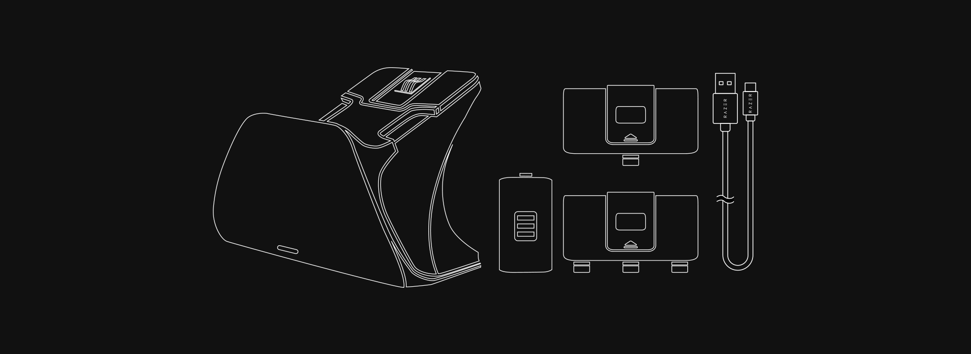 Razer Universal Quick Charging Stand for Xbox - Robot White