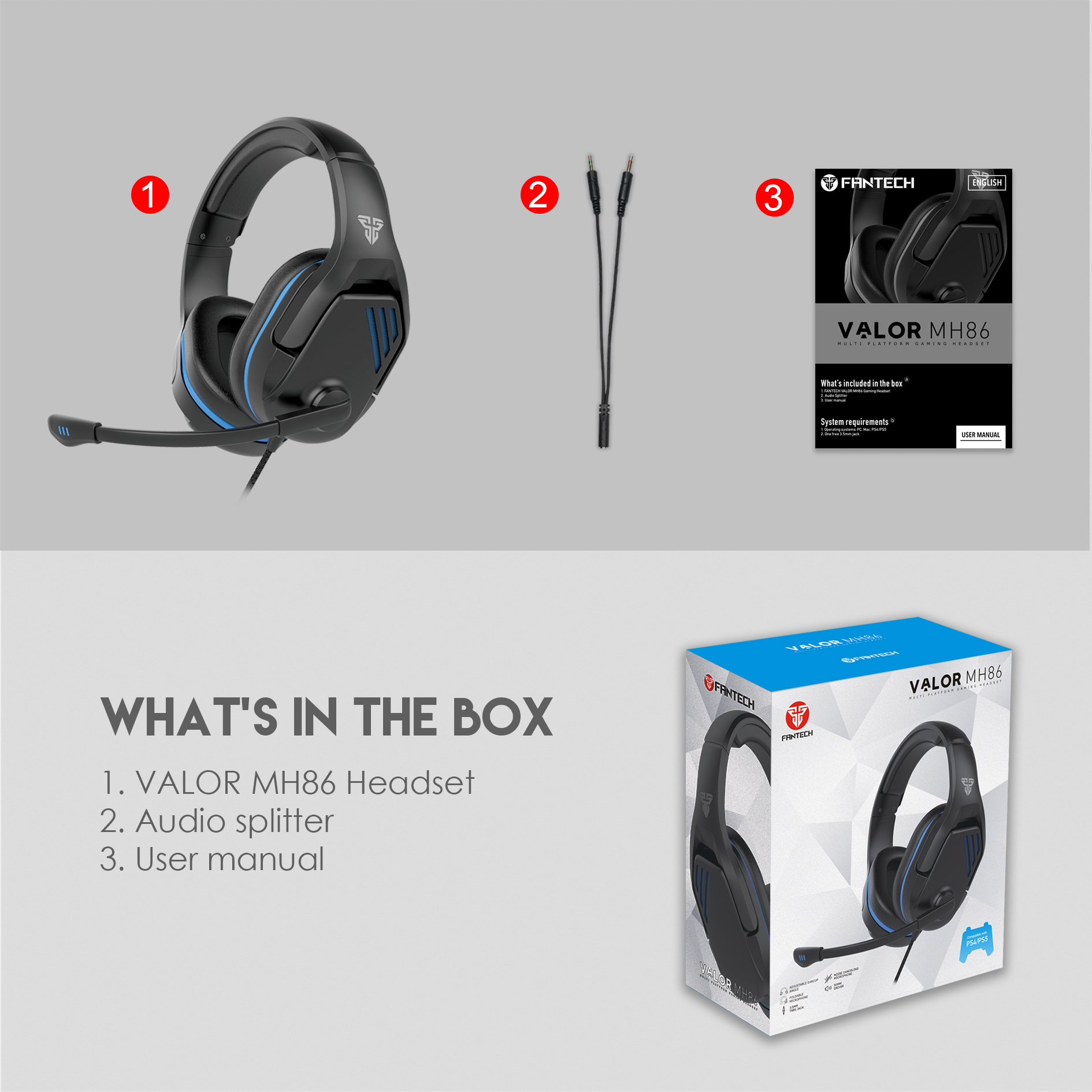 Fantech Valor MH86 Multi-Platform Gaming Headset – Space Edition