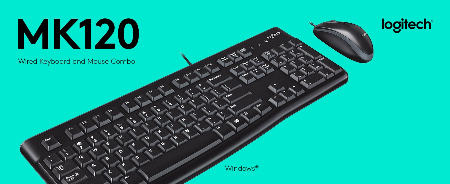 Logitech MK120 Durable Mouse and Keyboard Combo