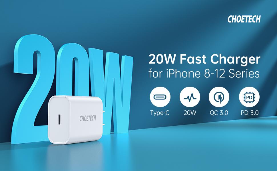 Choetech 20W USB-C Wall Charger – White