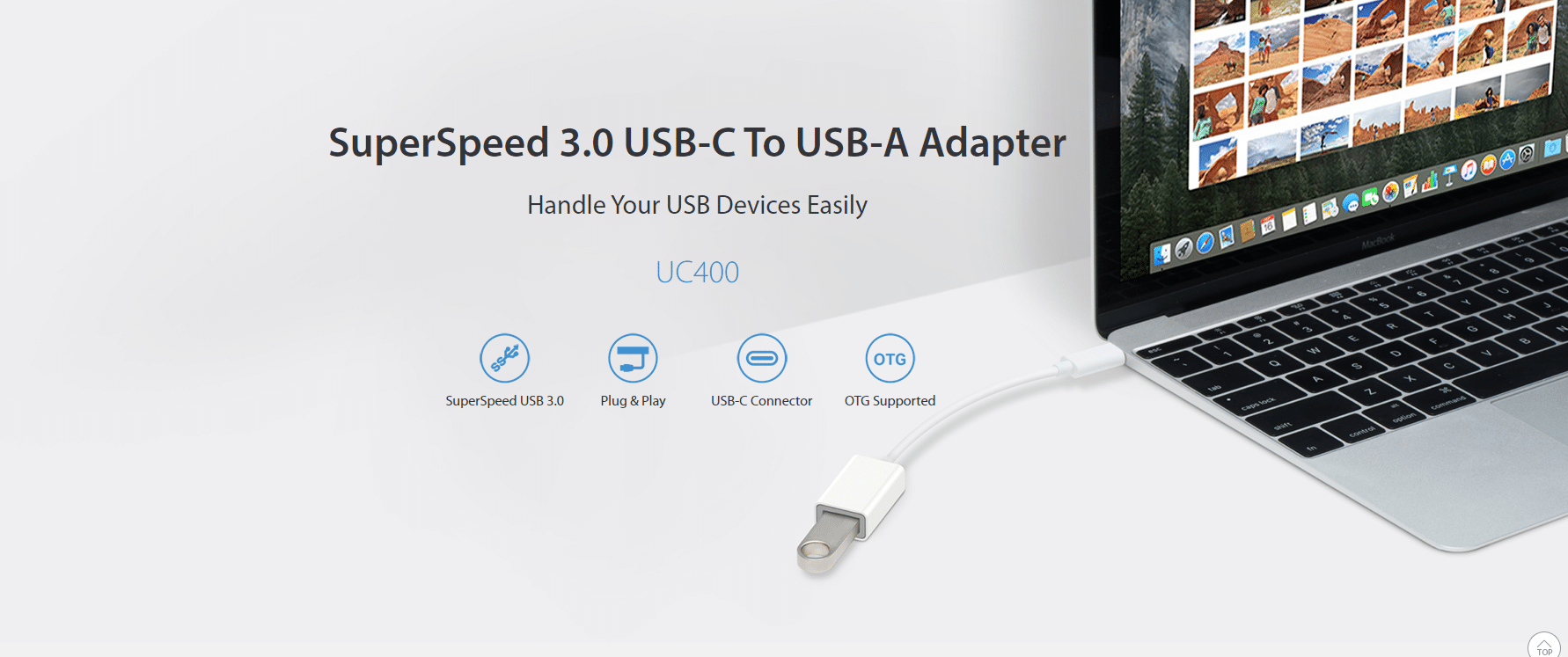 TP-Link SuperSpeed 3.0 USB-C to USB-A Adapter (UC400)