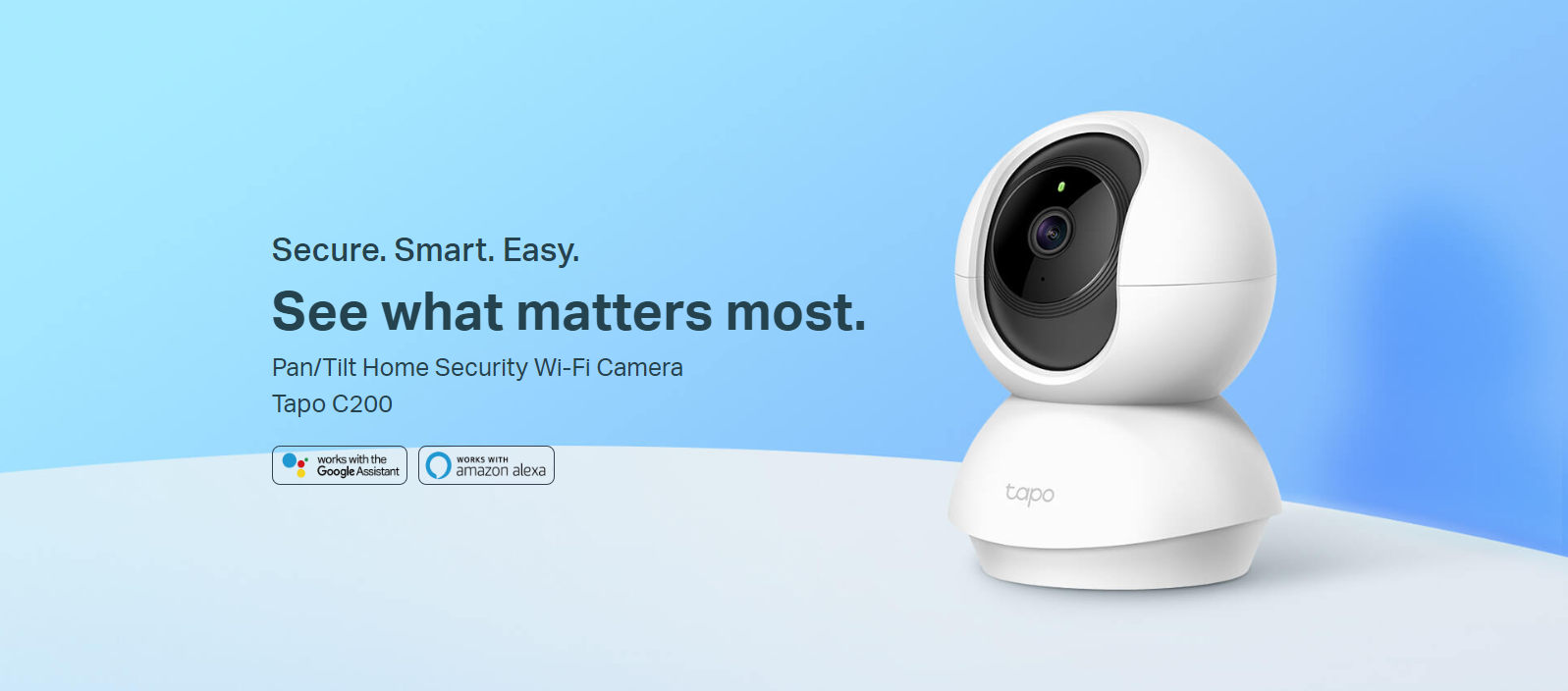 TP-Link Pan/Tilt Home Security Wi-Fi Camera (Tapo C200)