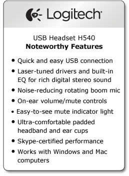 Logitech H540 High-performance USB Headset