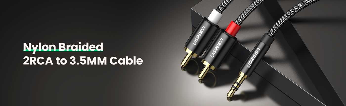 UGREEN 3.5mm to 2RCA Stereo Audio Cable – 3M
