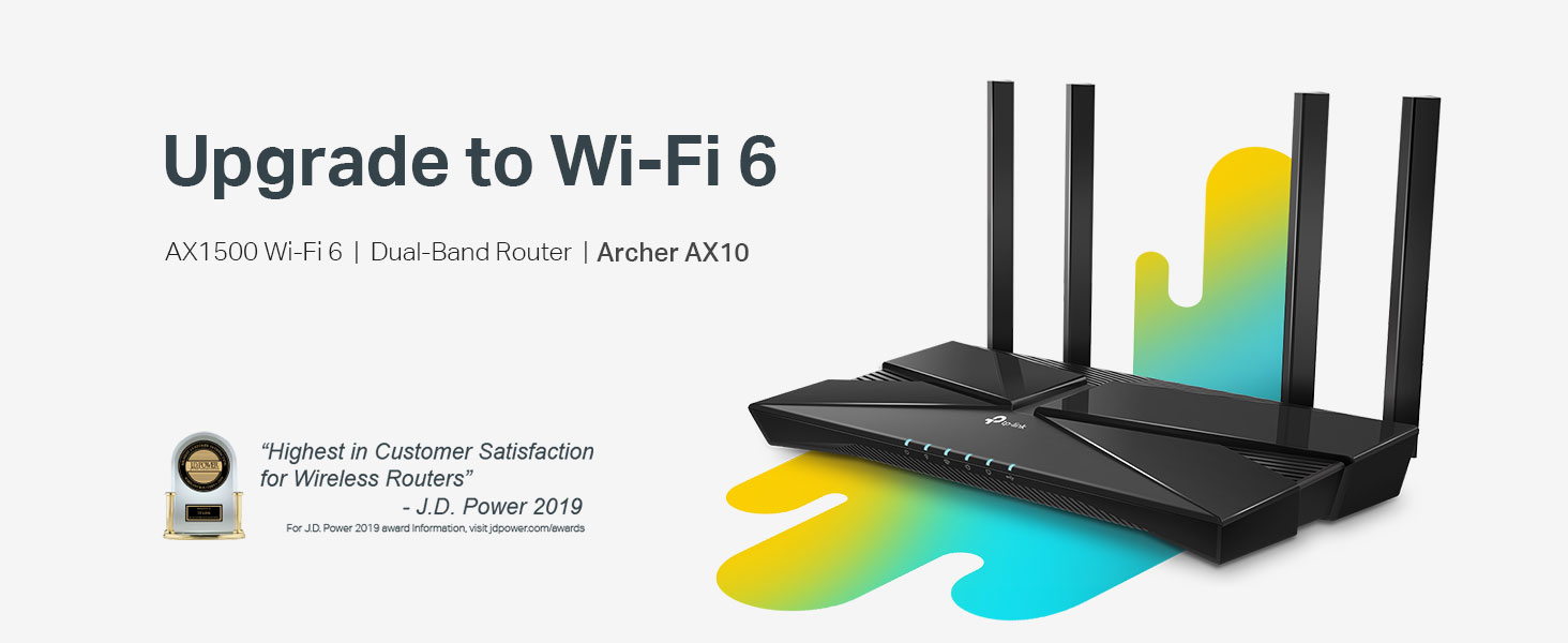 TP-Link AX1500 Dual Band Wi-Fi 6 Router (Archer AX10)