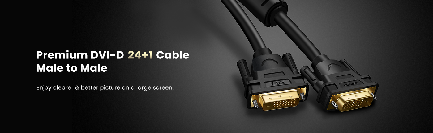 UGREEN DVI-D 24+1 Dual Link Video Cable – 1.5M