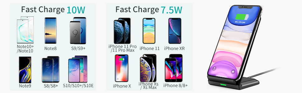 Choetech T524-F 15W Fast Wireless Charger Stand