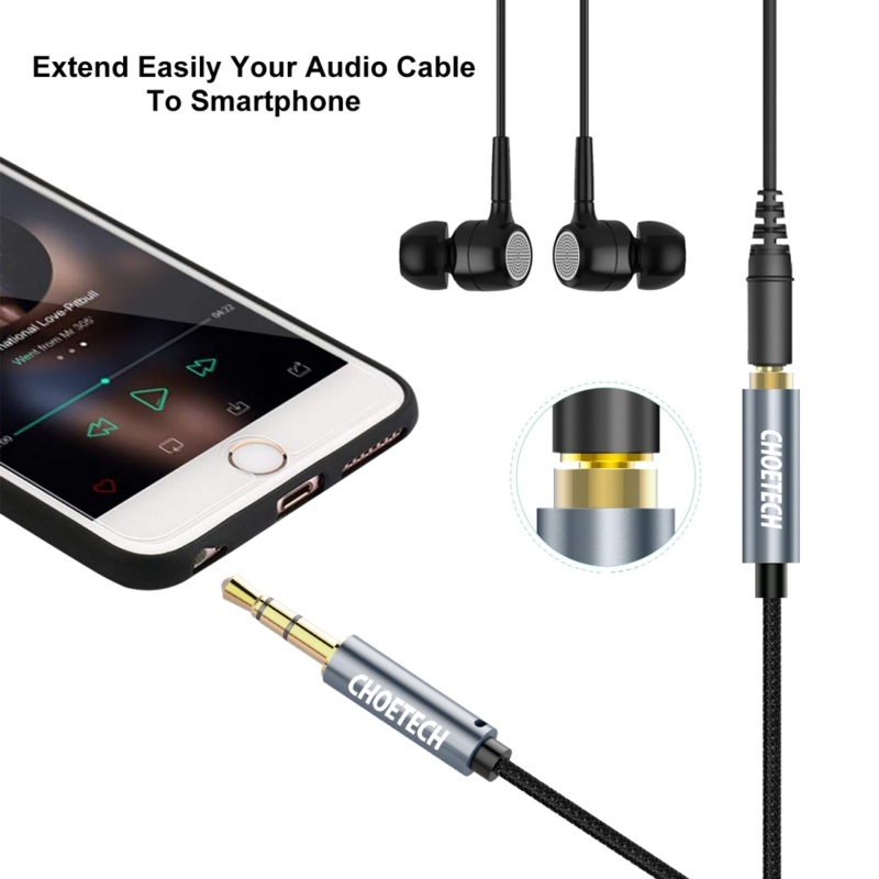 Choetech 3.5mm Audio Extension Cable – 2m
