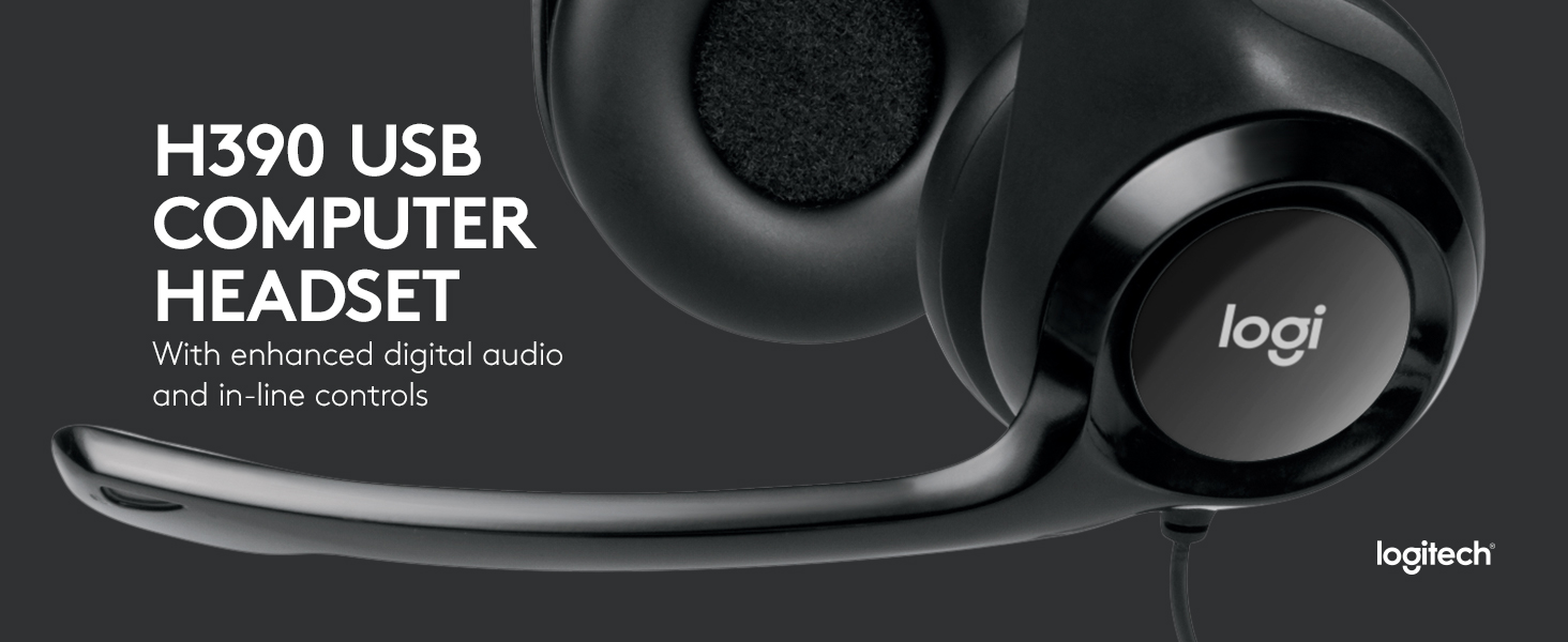 Logitech H390 USB Headset with Noise Cancelling Mic