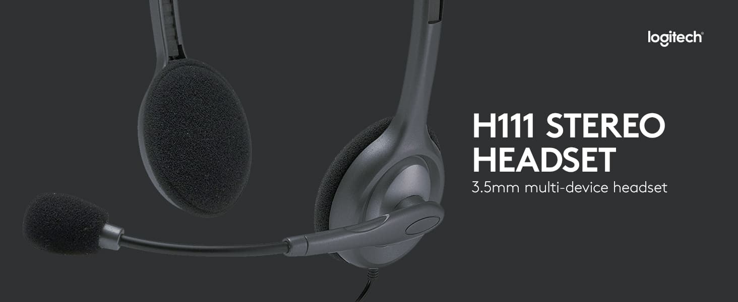 Logitech H111 Stereo Headset – Single Jack
