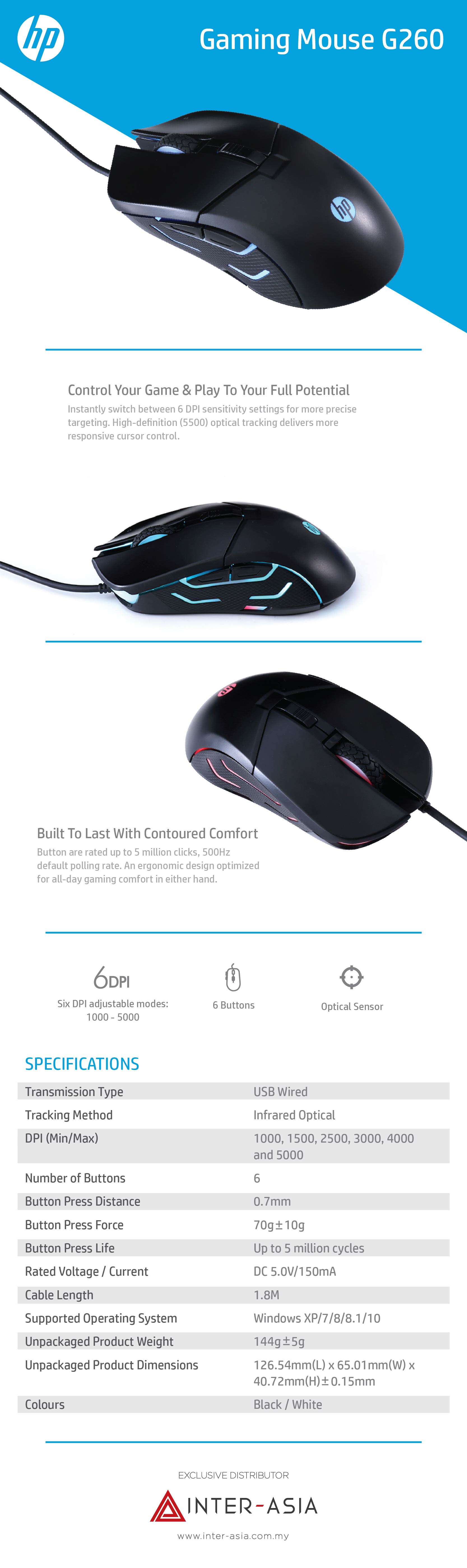 HP G260 RGB Gaming Mouse