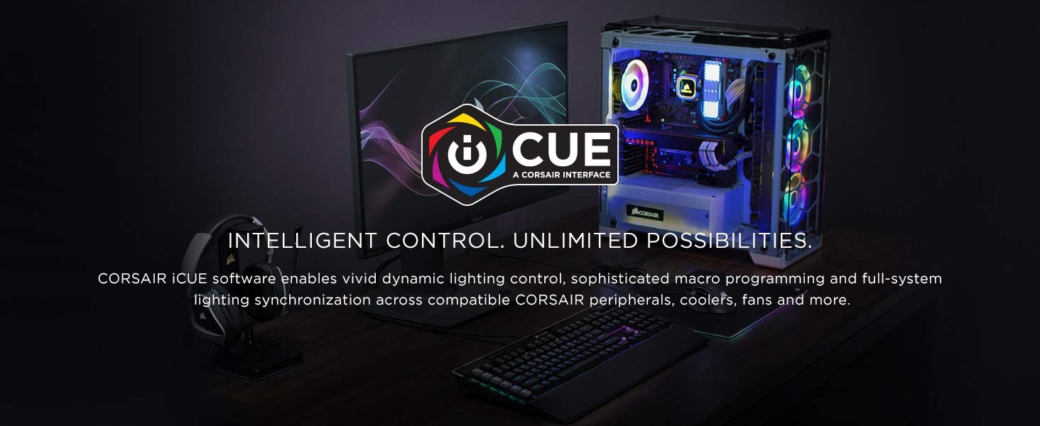 CORSAIR Glaive – RGB Gaming Mouse – Comfortable & Ergonomic – Interchangeable Grips – 16000 DPI Optical Sensor