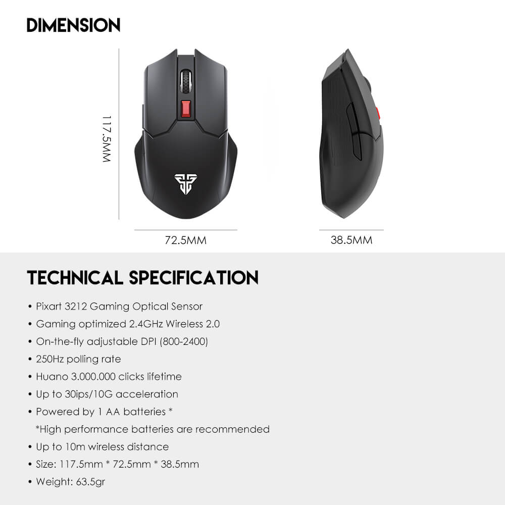 Fantech CRUISER WG11 Wireless Gaming Mouse