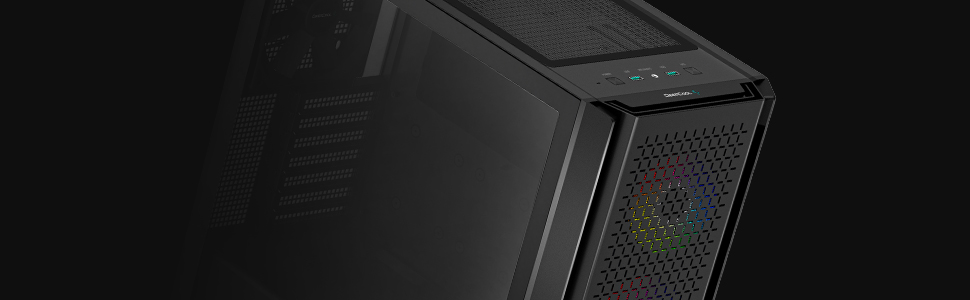 DeepCool CG560 Airflow Focused Mesh Tempered Glass w/ 4 Fans Pre-Installed – Black