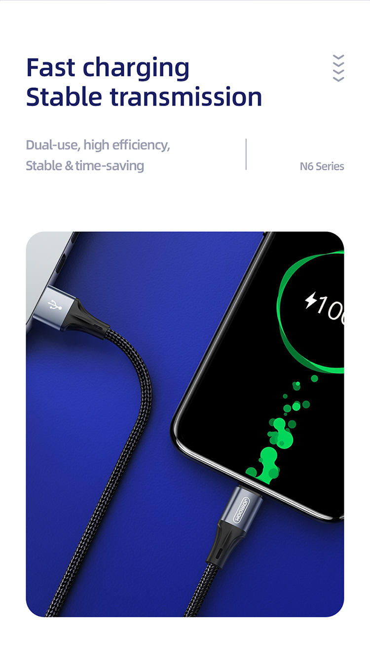 Joyroom N6 USB Type C Cable Quick Charge USB-C Fast Charging Mobile Phone Data Cable