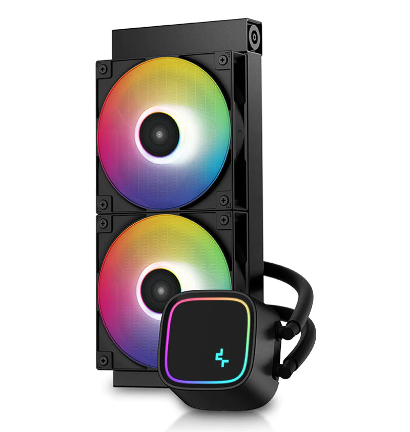DEEPCOOL LE500 LED 240mm CPU Liquid Cooler w/ Anti-Leak Technology – Black