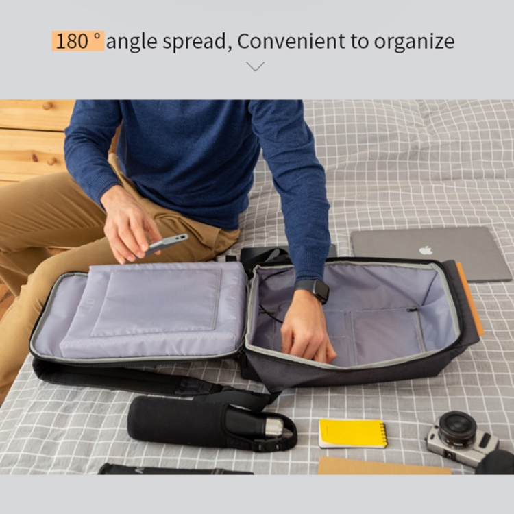 Kingsons Shoulders Bag Pack With External USB Port -Gray