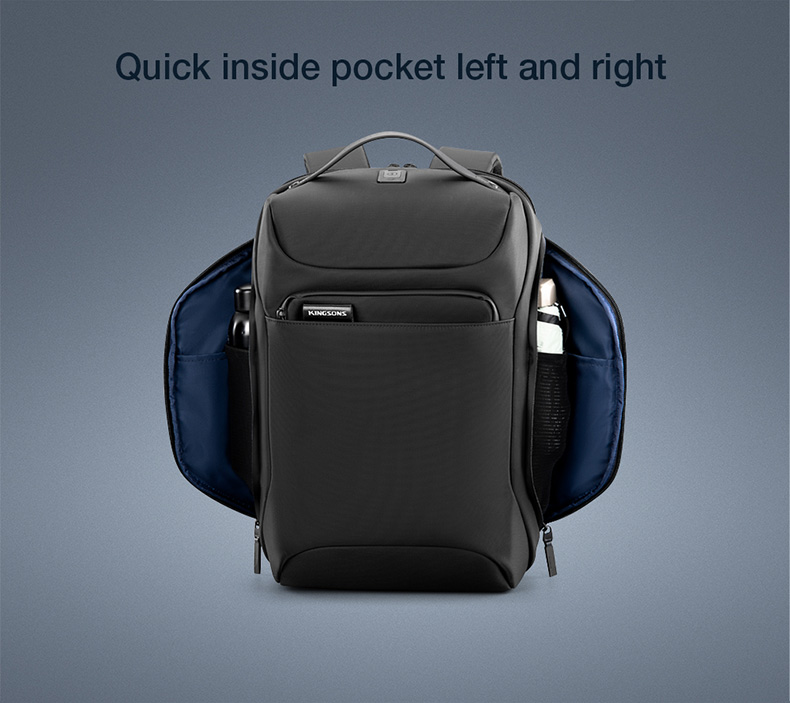 Kingsons Laptop Backpacks 15.6” inch Anti-Theft Polyester KS3237W-Black