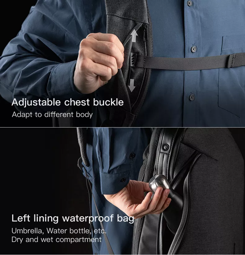 Kingsons  Anti-Theft  Laptop and Hand Luggage Backpack 15.6 ” With USB KS3204W