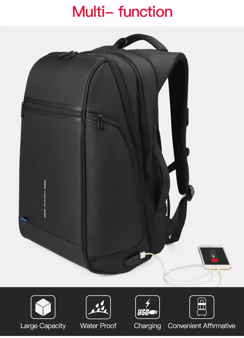 Kingsons Laptop Backpacks Waterproof Large Capacity KS3199W