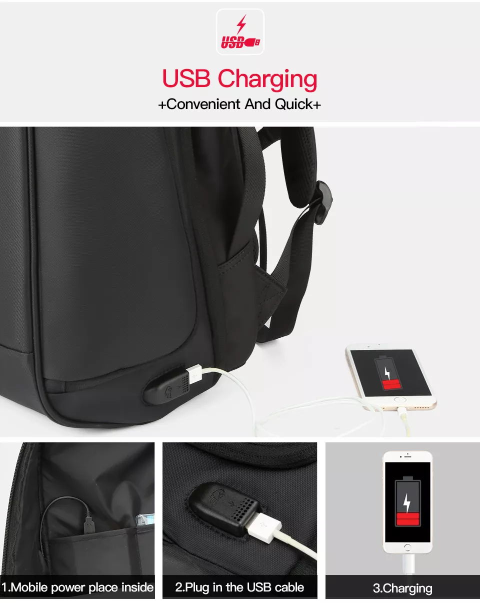 Kingsons Laptop Backpacks Waterproof Large Capacity KS3199W