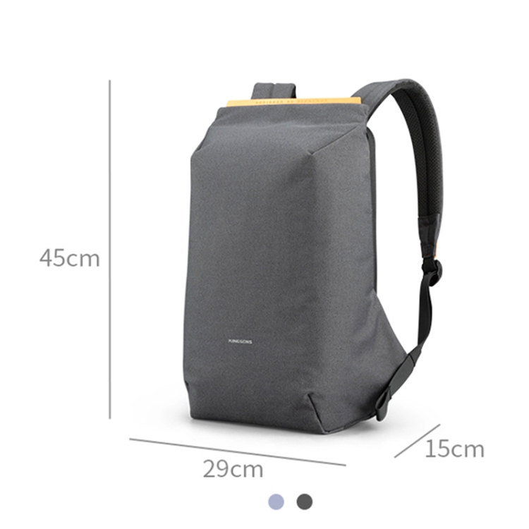 Kingsons Shoulders Bag Pack With External USB Port -Light Blue