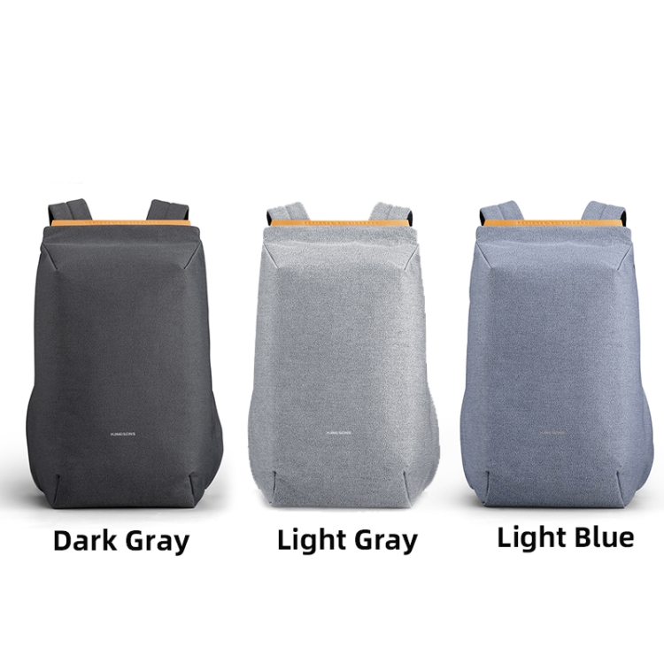 Kingsons Shoulders Bag Pack With External USB Port -Dark Grey