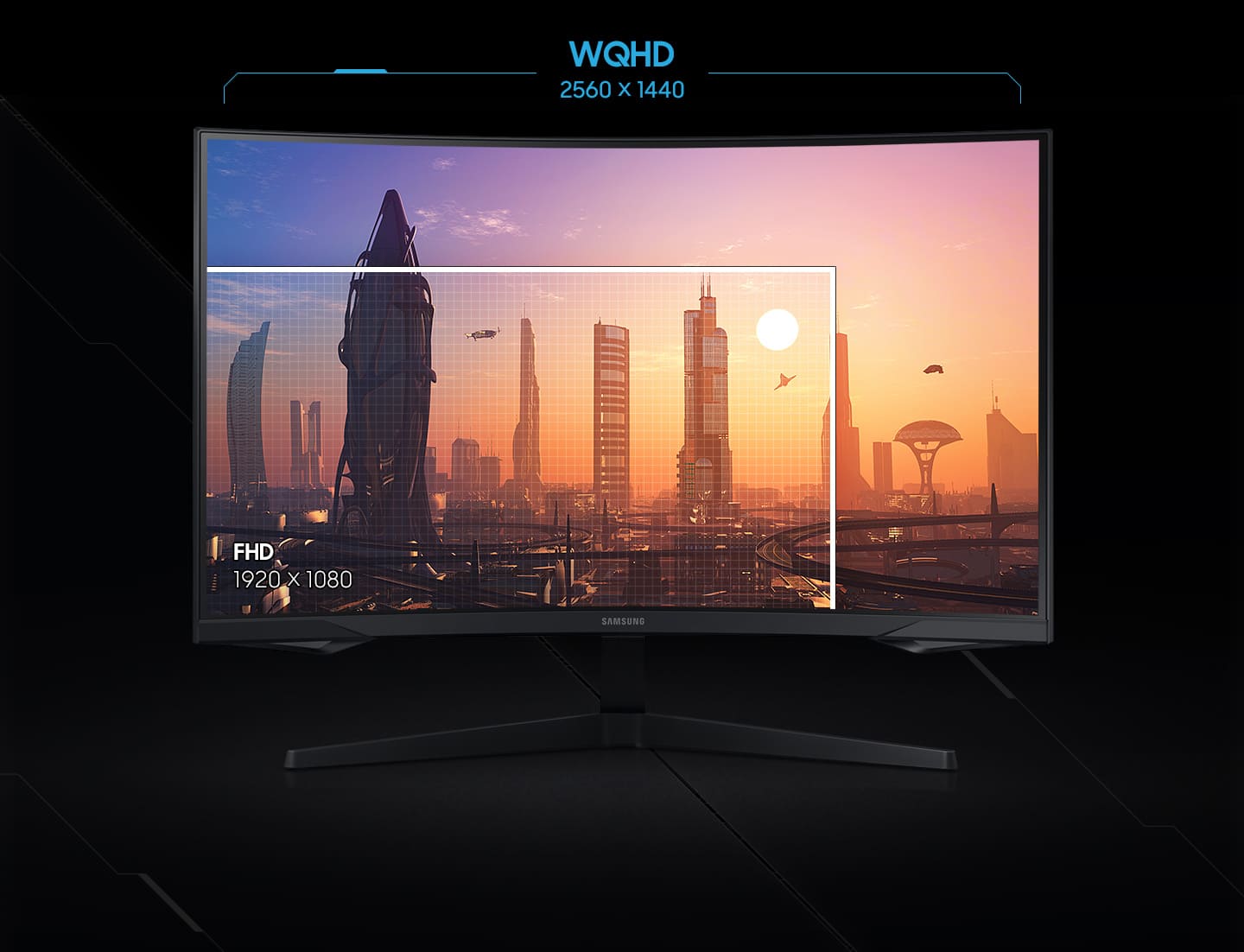 SAMSUNG 27″ Odyssey G5 (2022) 2K HDR10 165hz 1ms 1000R Curved AMD FreeSync