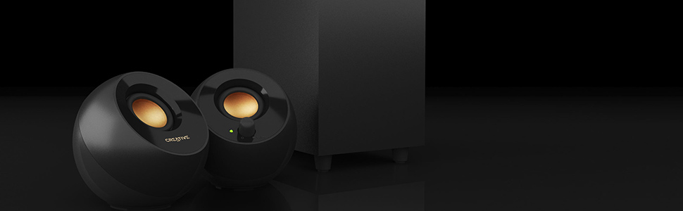 Creative Pebble 2.0 USB Powered Desktop Speakers – Black